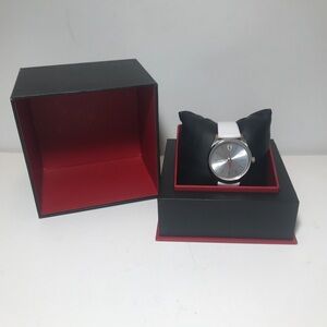 Women’s Ferrari Scuderia Wristwatch Bone Leather Band 35mm 3ATM W/Box Paper